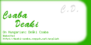 csaba deaki business card